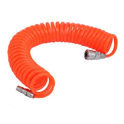 

6M Long 8.5mm Dia Quick Connector Polyurethane Tube PU Air Pipe Orange Red