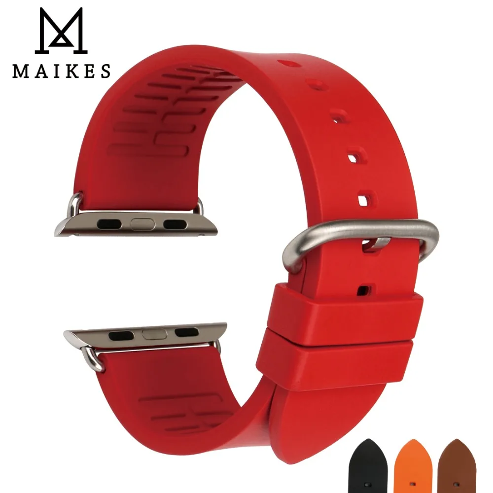 Ремешок резиновый для Apple Watch 42 мм 38 Series 4 3 2 1 44 40 мм|watch strap accessories|watch straprubber watch |
