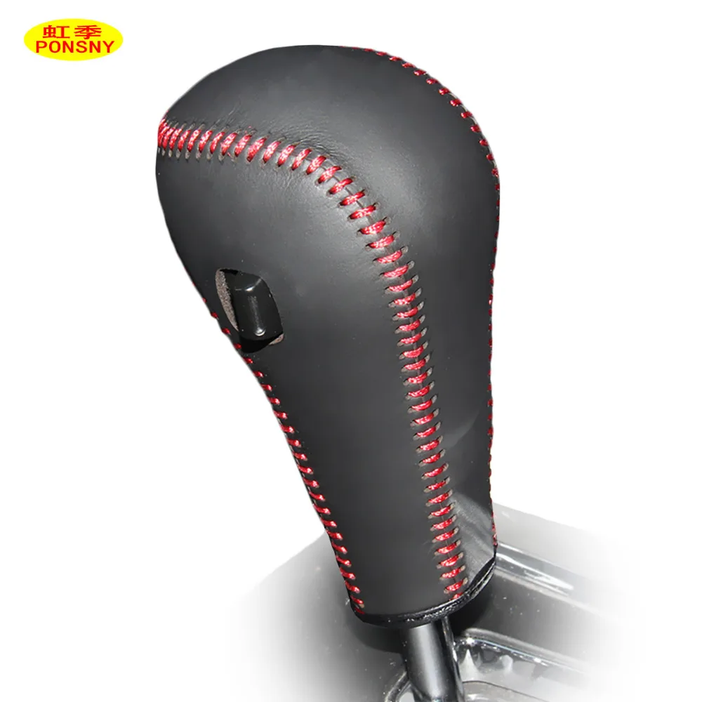 

Чехлы PONSNY для переключения передач для Ssang Yong Korando Actyon 2014, чехол для автоматического переключения передач, из натуральной кожи, сшитый вручную