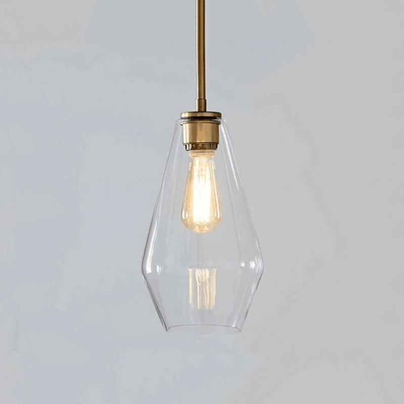 A - Clear glass Цветные Современные светодиодные люстры висячие светильники стеклянная лампа декоративная Шампань прозрачная лампа Висячие светильники деревенский зал обеденный E27 - Цвет корпуса: A - Clear glass