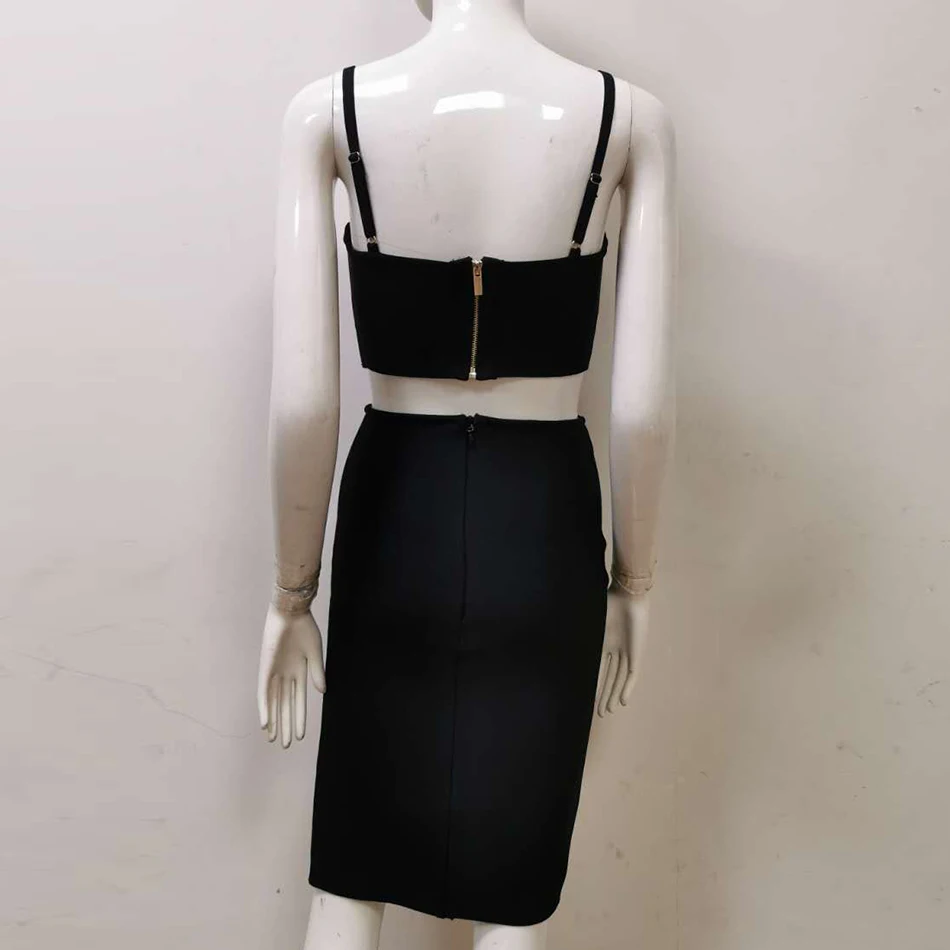 Amily.c 2020 новое летнее белое черное женское облегающее Бандажное платье Vestido 2 из