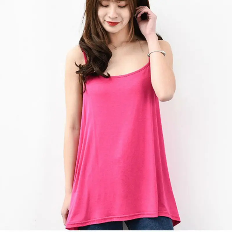Летние женские высокие эластичные топы с лямкой на шее Модальные feminino майки blusas
