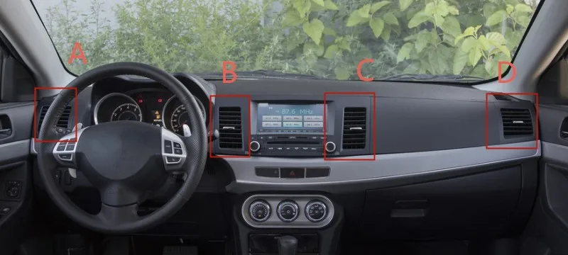 Soarhorse приборной панели автомобиля AC кондиционер вентиляционное отверстие для Mitsubishi Lancer EX