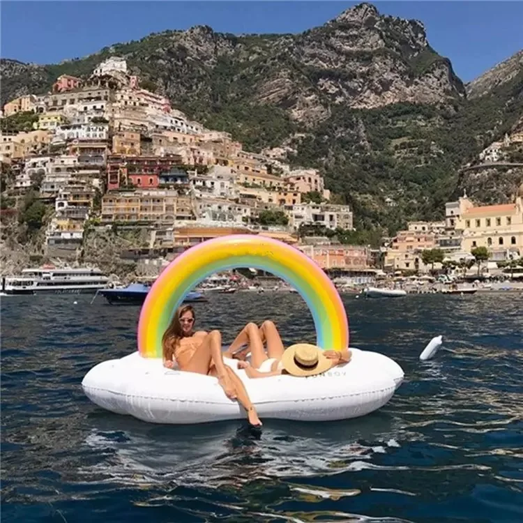 240 см гигантские надувные красочные облака бассейн надувной лебедь на Фламинго