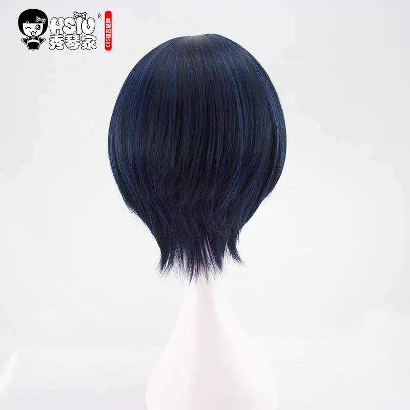 HSIU высокое качество Аниме игры persona5 Tae Takemi Косплей парик короткий синий черный