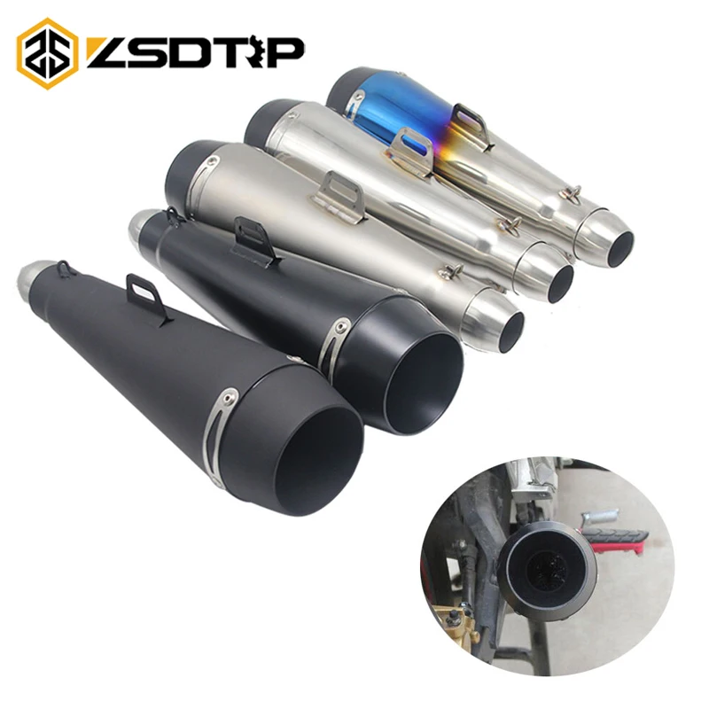 Выхлопная труба ZSDTRP для мотоцикла CBR1000 BN600 BN300 Z1000 с выхлопной трубой M4 гоночный