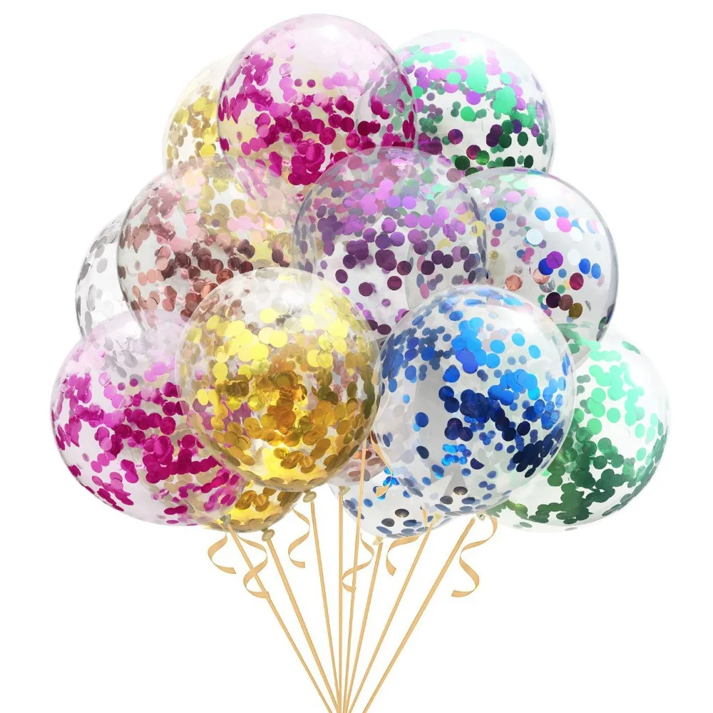 

10pcs/lot Clear Balloons silver Gold Star Foil Confetti Transparent Balloons Happy Birthday Baby Shower Wedding Party Decoration