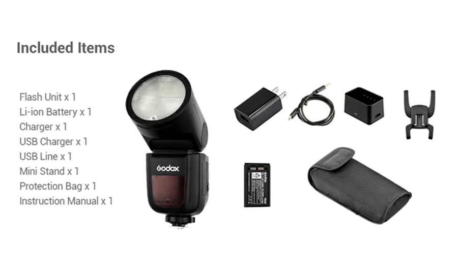 In Stock! Godox V1 Flash V1S V1C V1N V1F V1O TTL 1/8000s HSS lithium battery Speedlite Flash for Sony Canon Nikon Fuji Olympus