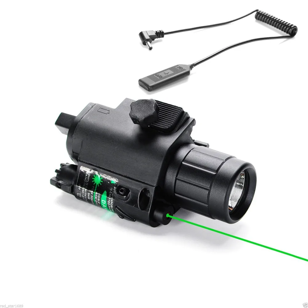 Охота Тактические зеленая Точка Лазерный Прицел Combo 200 Люмен СВЕТОДИОДНЫЙ CREE