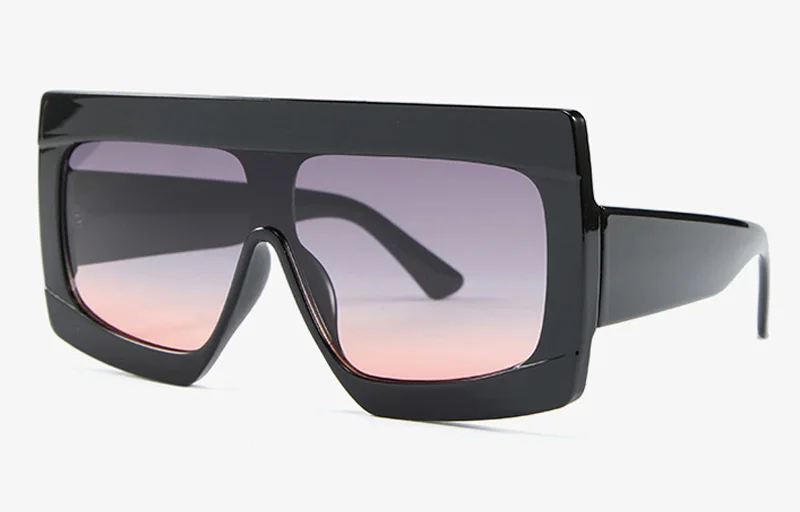 grey pink lens Kachawoo, негабаритные солнцезащитные очки для женщин,, бежевые, черные, градиентные линзы, большие солнцезащитные очки, женские, мужские, горячая Распродажа - Цвет линз: grey pink lens