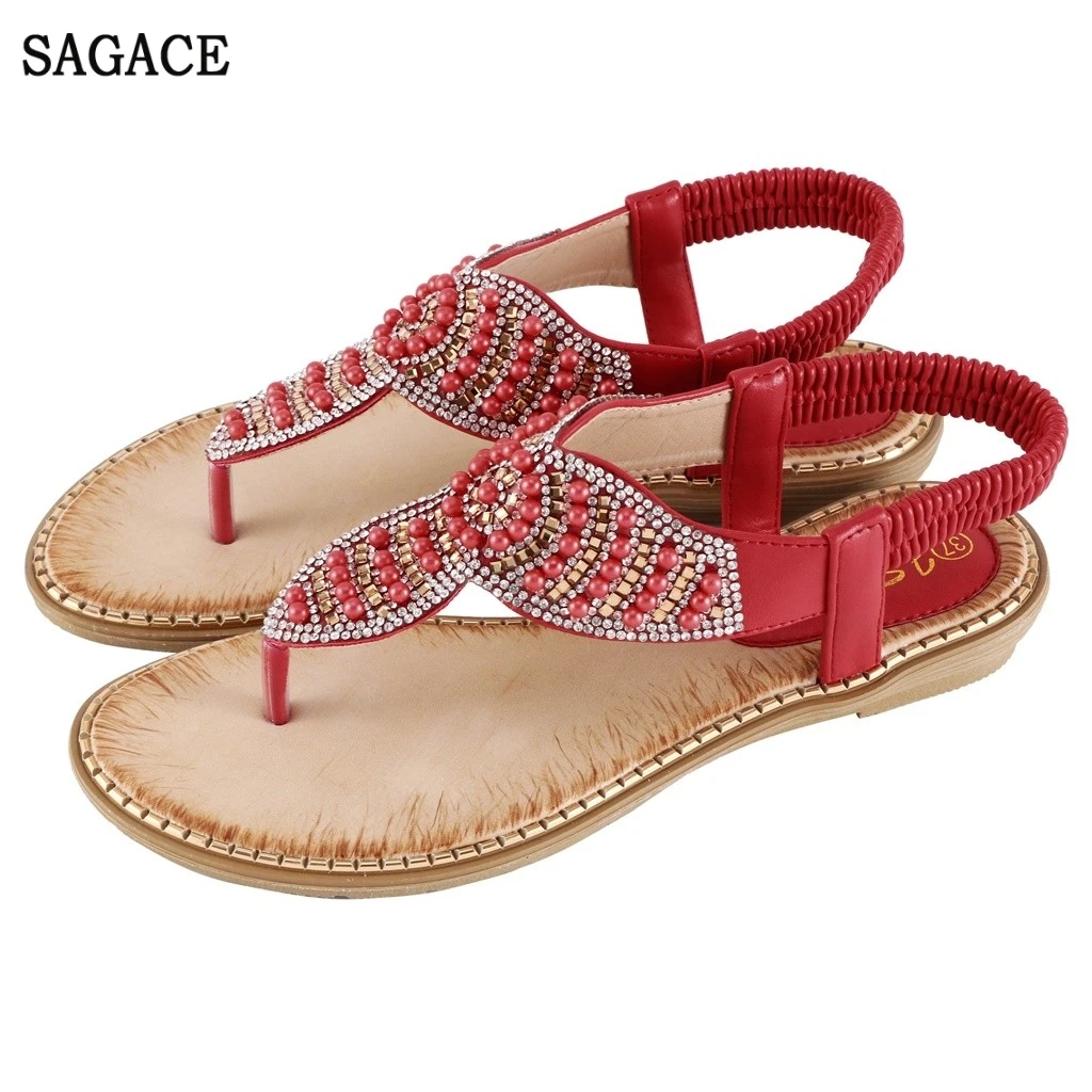 SAGACE женская обувь для девушек на танкетке со стразами плоской подошве с