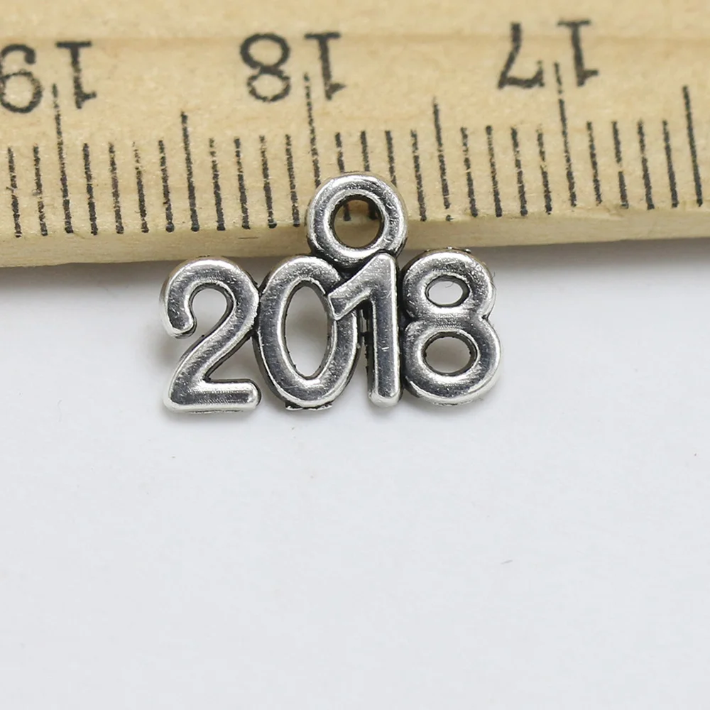 Подвески из тибетского серебра 20 шт. с номером года 2019 2020|Шармы| |