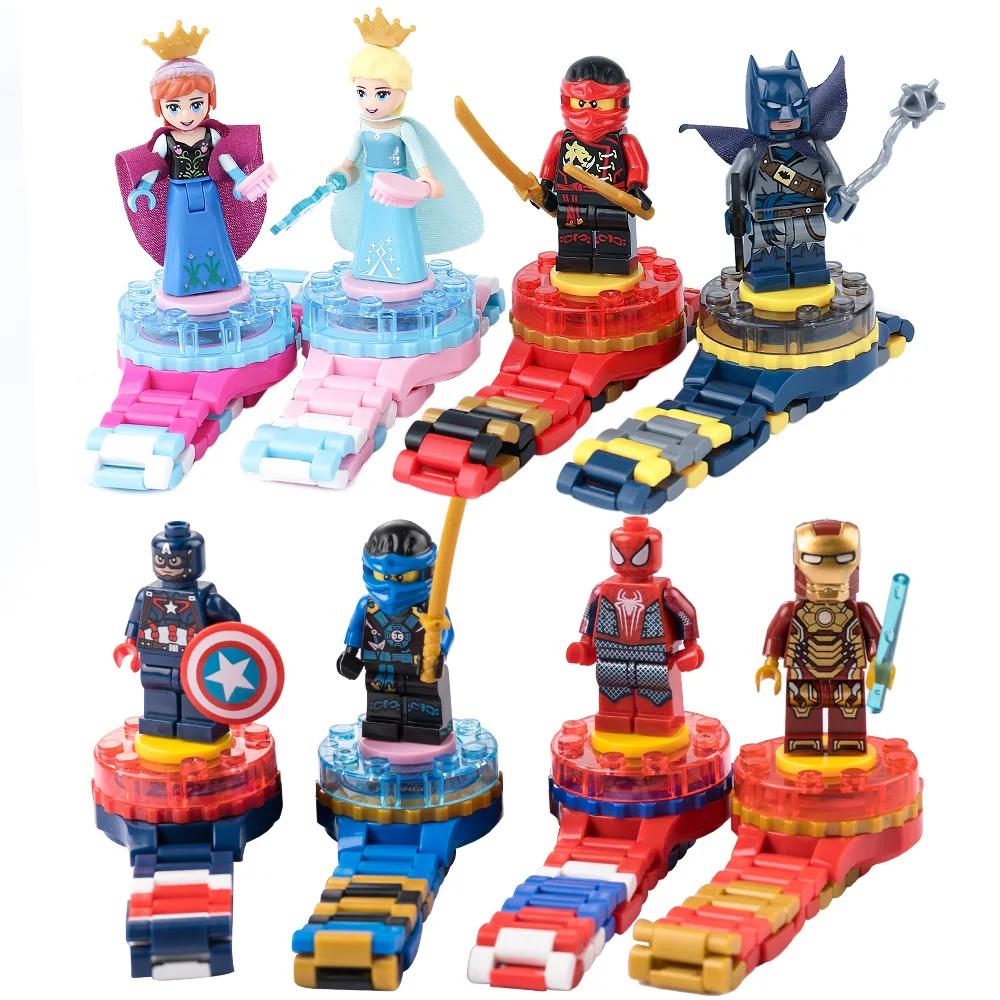 Супер герой часы строительные блоки ninjagoo чудесные Фигурки Мстителей совместимые