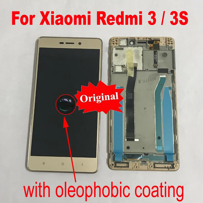 100% оригинальное стекло для Xiaomi Redmi 3 3S ЖК-дисплей Сенсорная панель Датчик экрана