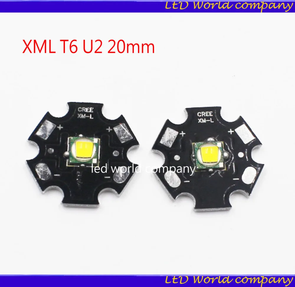 5 шт. CREE XML XM L T6 светодиодный U2 10 Вт белый теплый высокомощный чип излучатель с 20 мм