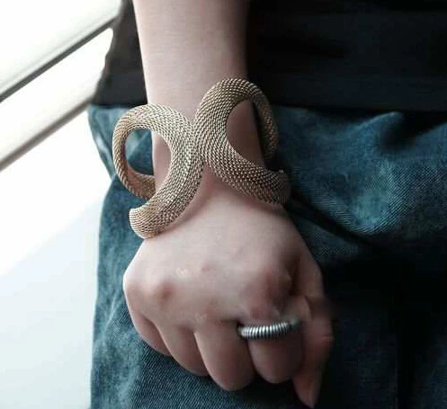 Новый бренд золото Цвет манжеты браслеты для щиколоток панков цепи Brazalete pulseiras
