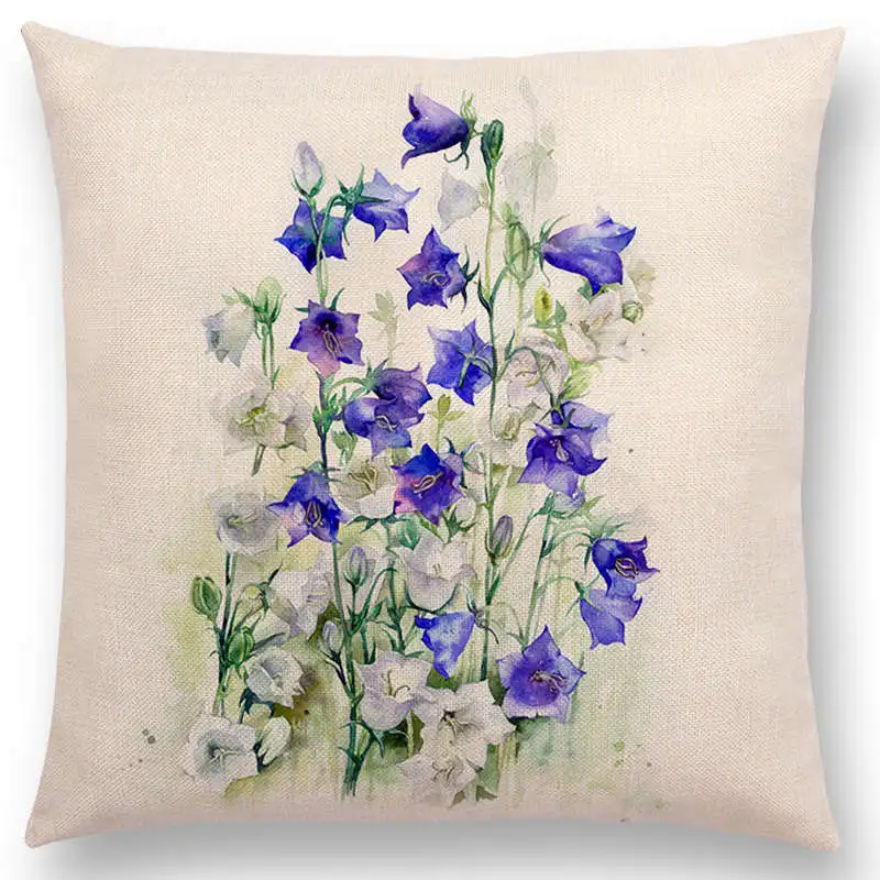 Акварельные Цветы Bluebells герани васильковый букет цветочный акварель