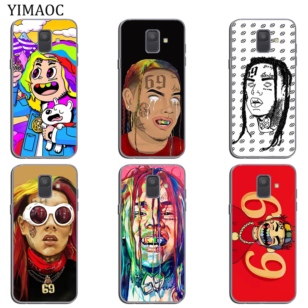 Хип-хоп рэппер Tekashi 69 6ix9ine тонкий мягкий чехол для Samsung Galaxy J8 J3 J4 J5 J6 J7 2017 A2 Core A5 2016 A9 A8