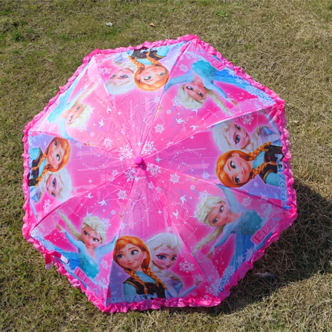 2016 Free Shipping New Cute Kids Umbrella Fold Children Girls As Novelty Gifts lace Automatic umbrella | Дом и сад