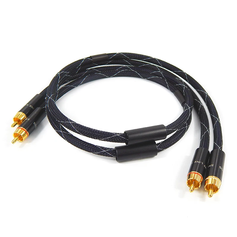 HI Fi усилитель RCA кабель аудио динамик проводной 6N бескислородная медь 0 5 м 1 2
