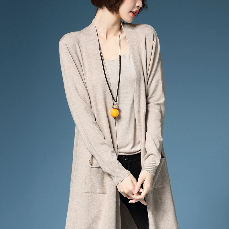 Mivi бренд Для женщин Кардиганы для свитер вязаный длинный Mujer повседневная