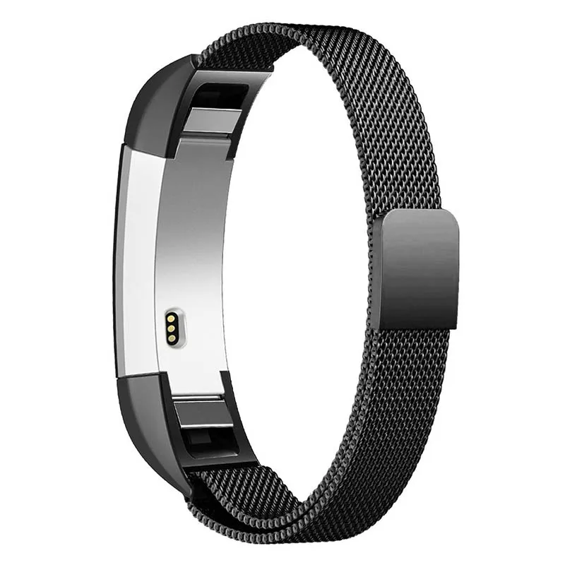 Черный Withings стальной браслет Для Fitbit Alta HR/часы Alta band Миланский Браслет Регулируемый магнитный ремешок высокого качества - Цвет ремешка: Черный