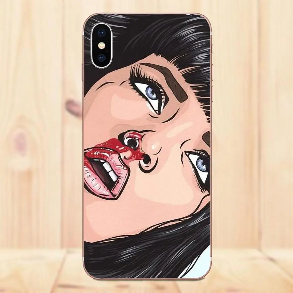 Специально для Huawei Honor 4C 5A 5X 6A 6C 6X 7X 9 V8 V10 Mate 7 8 10 P9 P20 Pro Lite Play Fashion Red Hair Crying Comic Girl |