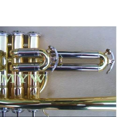 Пикколо-труба наряд золотой лак 4 поршни клапаны медно-никелевая Труба жесткий