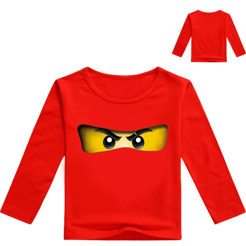 Летняя футболка ninja Ninjago одежда для мальчиков с длинными рукавами хлопковая