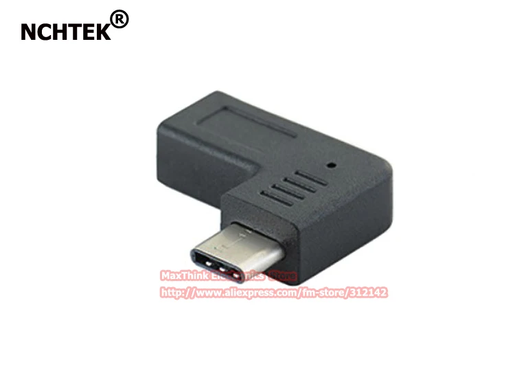 NCHTEK 90 градусный угловой адаптер с разъемом типа C для Micro USB зарядки и передачи