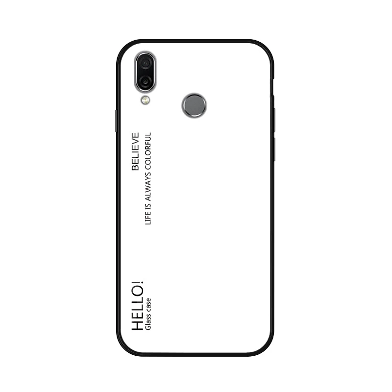 White Для Meizu Note 9 чехол Роскошный градиентный закаленное стекло мягкий силиконовый бампер задняя крышка для Meizu note9 Note 9 чехол для телефона Fundas - Цвет: White