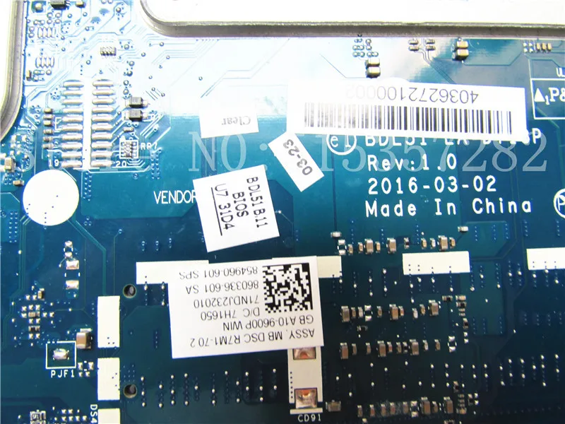 For HP 15-ba021cy Laptop motherbard 854960-601 860336-601 BDL51 LA-D713P | Компьютеры и офис