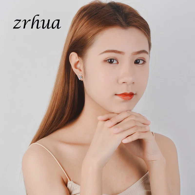 ZRHUA серебряные цветные милые кошачьи животные ювелирные изделия для женщин и