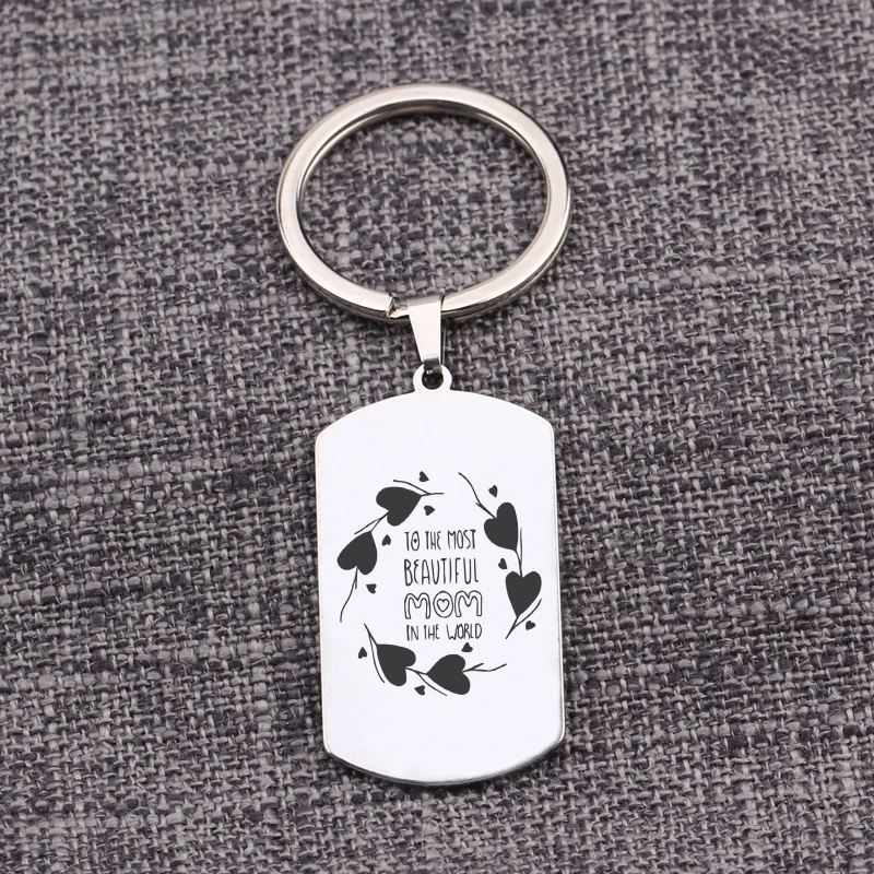 Bag Charm Mother`s Day Dog Tag Mom Gift Key Hot Sale chain Hand Stamped Accessories Jewelry Novelty Chaveiros Set | Украшения и