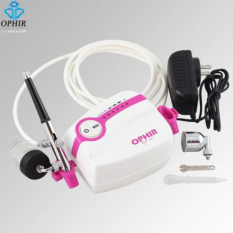 OPHIR Pro Портативный Аэрограф компрессор комплект 5 Регулируемая Мини Воздушный компрессор для украшения торта тела Краски нейл-арта_ AC094+ AC005