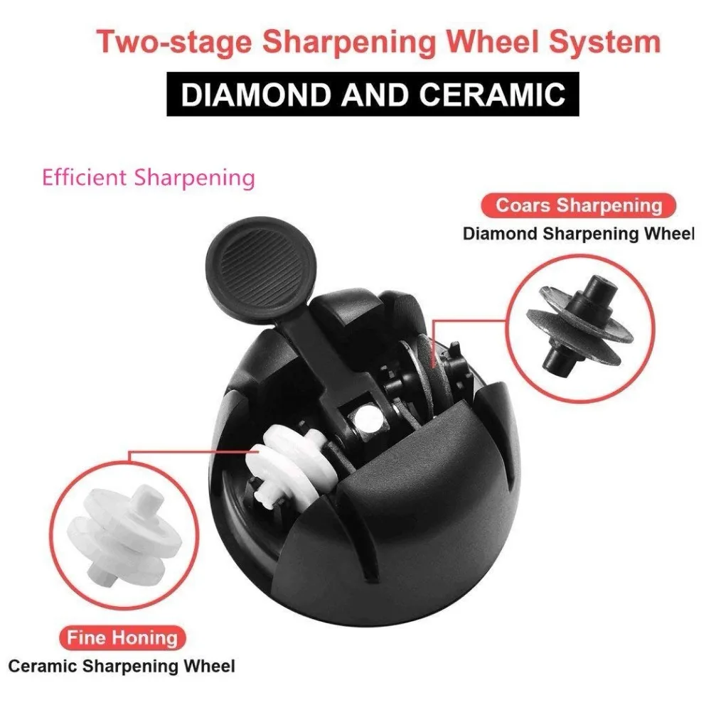 2019 точилка для ножей мини с мощной присоской алмазная и керамическая 2