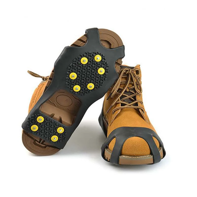 Человек Wemen горный альпинистский S/M/L/XL 10 зуб Crampons Нескользящие бахилы ледоступы шипы для ОБУВИ Бутсы для горной местности