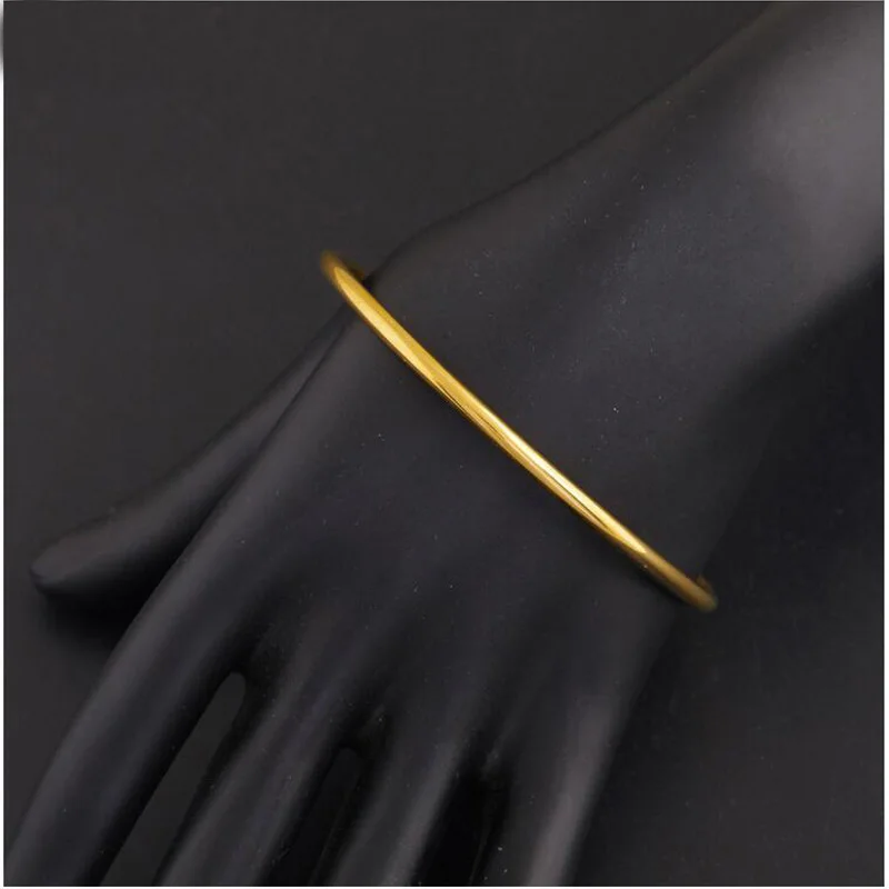 Женские вакуумные браслеты Ethlyn гладкие Открытые Браслеты золотистого цвета в