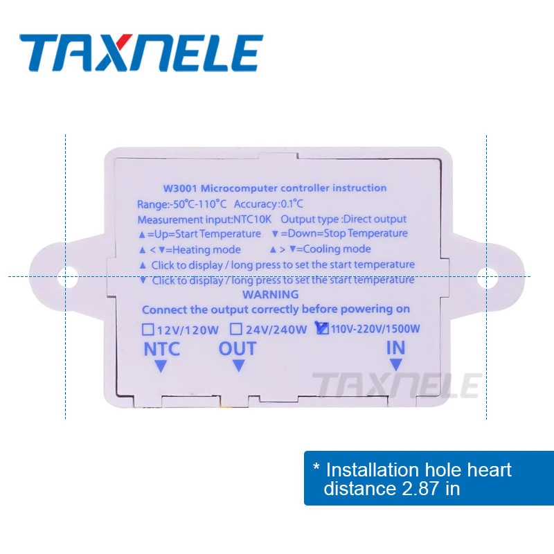 XH-W3001 W3001 контроллер температуры цифровой микрокомпьютерный термостат переключатель Термометр Зонд Max 10A терморегулятор