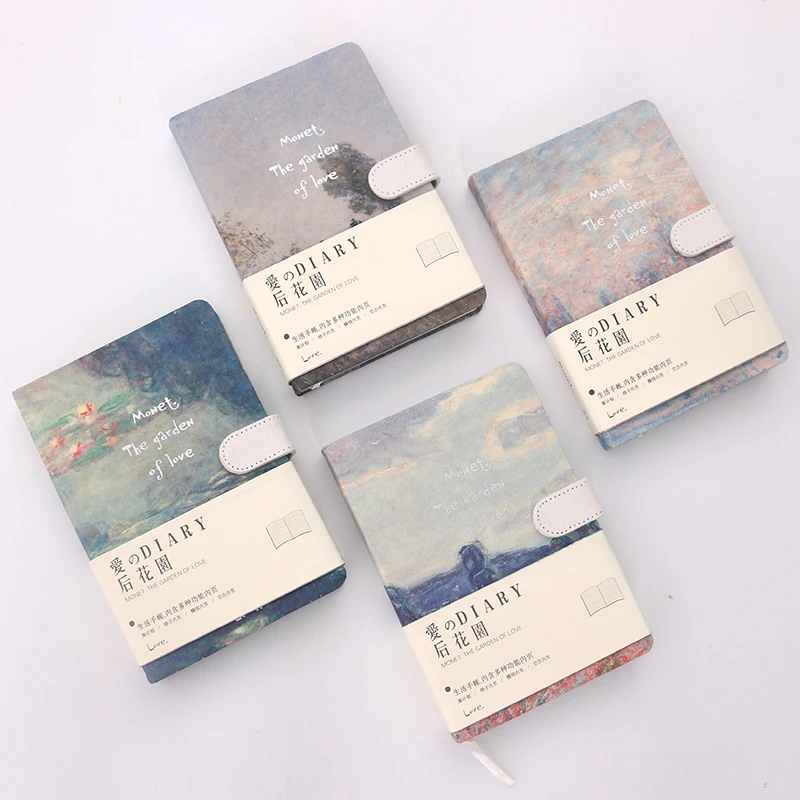 Плотный цветной блокнот LENWA Monet с магнитной застежкой 1 шт.|notebook color|colorful notebookmagnetic