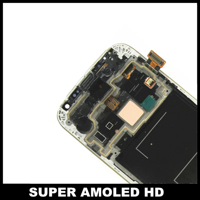 Для Samsung Galaxy S4 i9500 Мобильный LCD 100% супер AMOLED LCDS дисплей сенсорный экран Рамка