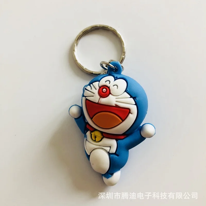 Doraemon 3d стереоскопический мультфильм ПВХ брелок милый аниме-брелок для ключей silicona para llaves Шарм брелок на сумку ювелирные изделия детские игрушки Вечерние - Цвет: 2