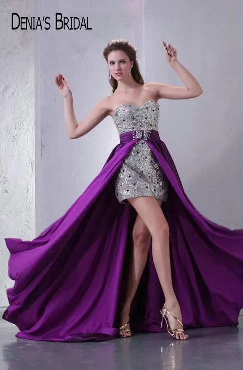 Реальные фотографии фиолетовое милое вечернее платье без рукавов со съемным