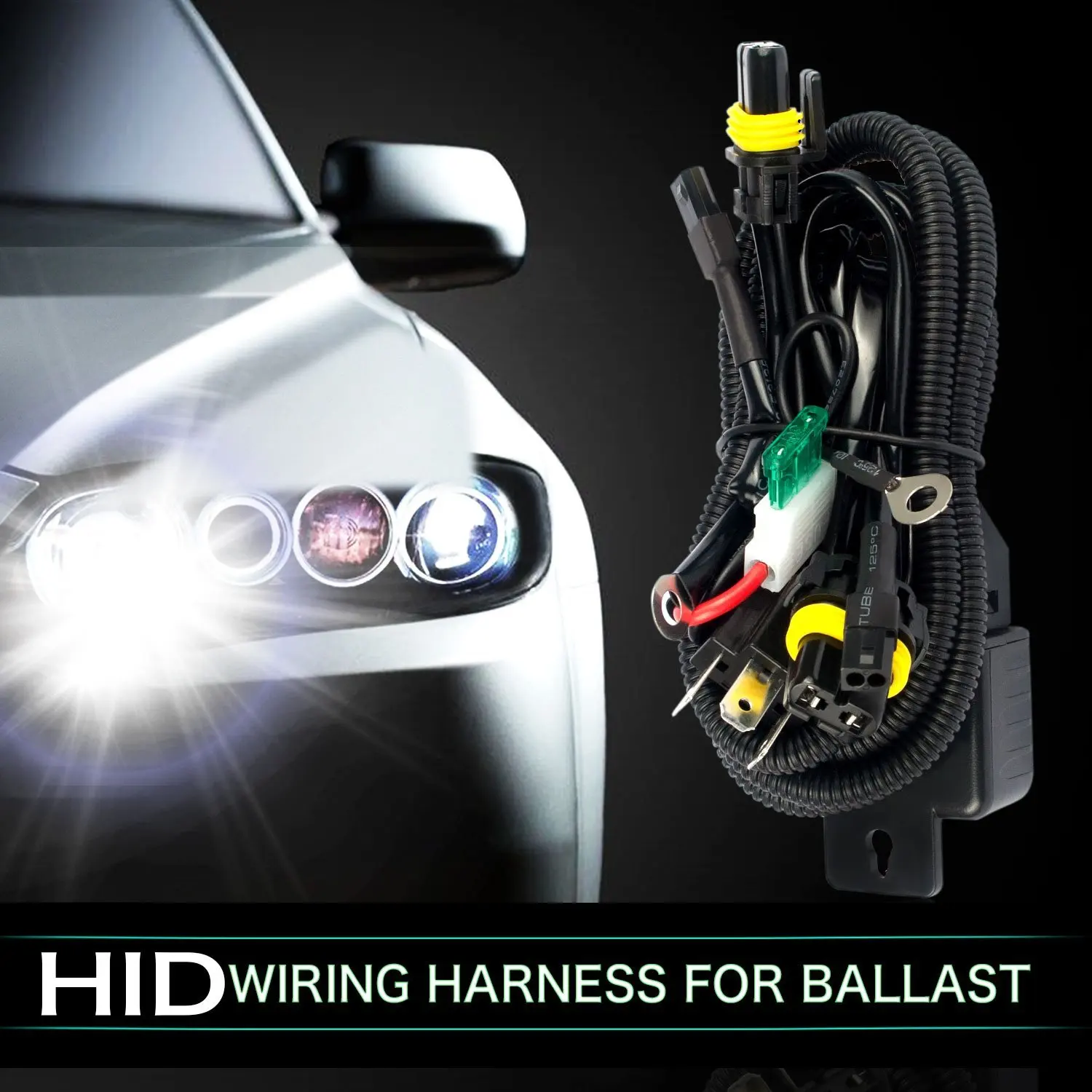 12 В 35 Вт 55 Вт HID Bi xenon H4 проводной жгут контроллер для автомобильных фар модифицированное подключение hid Биксенон объектив проектора