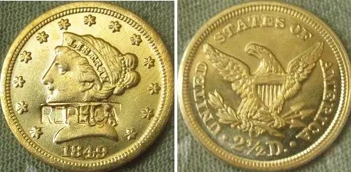 Копированные монеты Liberty Gold 1849-C $2 5 | Дом и сад