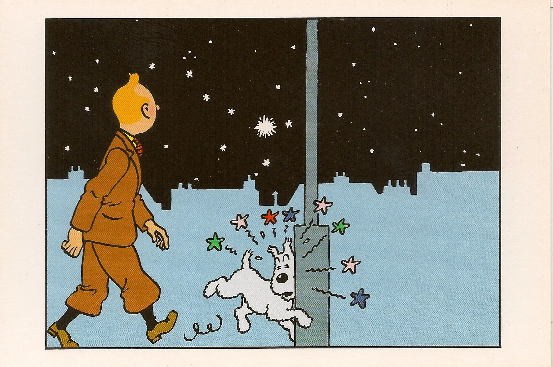 Винтажные Приключения TinTin постер звезды Открытка классический холст картины