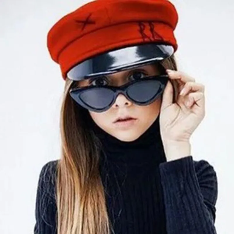 RunBird Cat Eye Sunglasses Girls Red Sun Glasses Small Frame Kids Boys Eyeglasses Children Oculos De Sol UV400 1472R | Аксессуары для