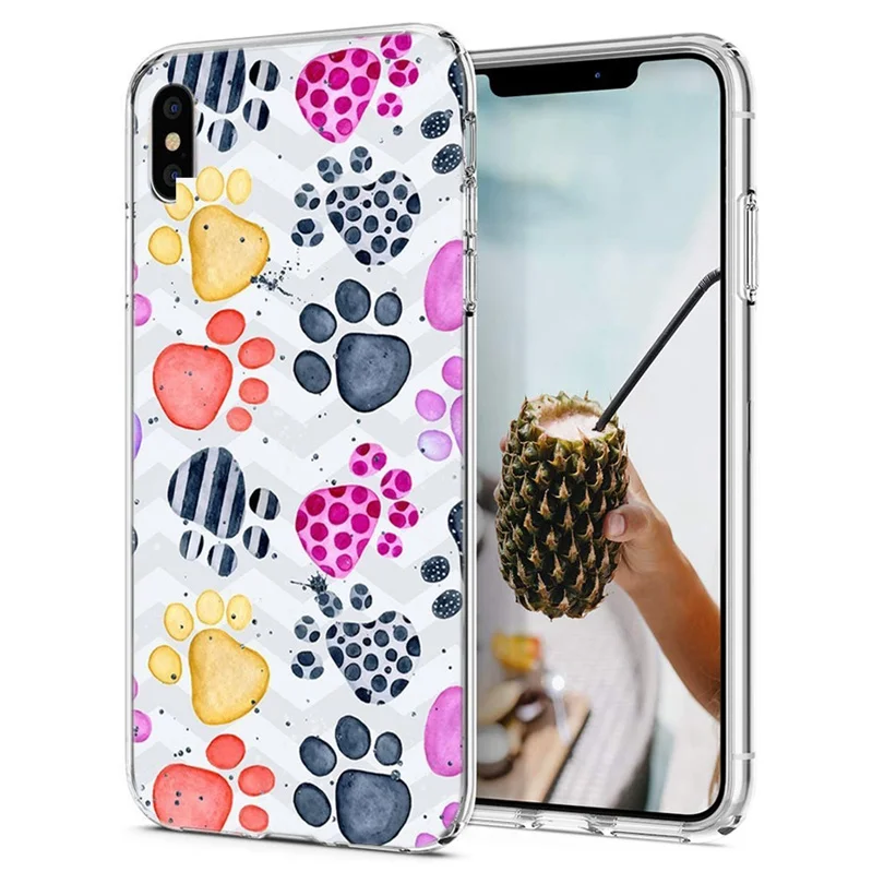 Чехол для iPhone 7 8 Plus 6 6S/6, мягкий TPU чехол с дизайном мультяшного цветка X XS XR Max, задняя обложка для телефона, фундас Q159.