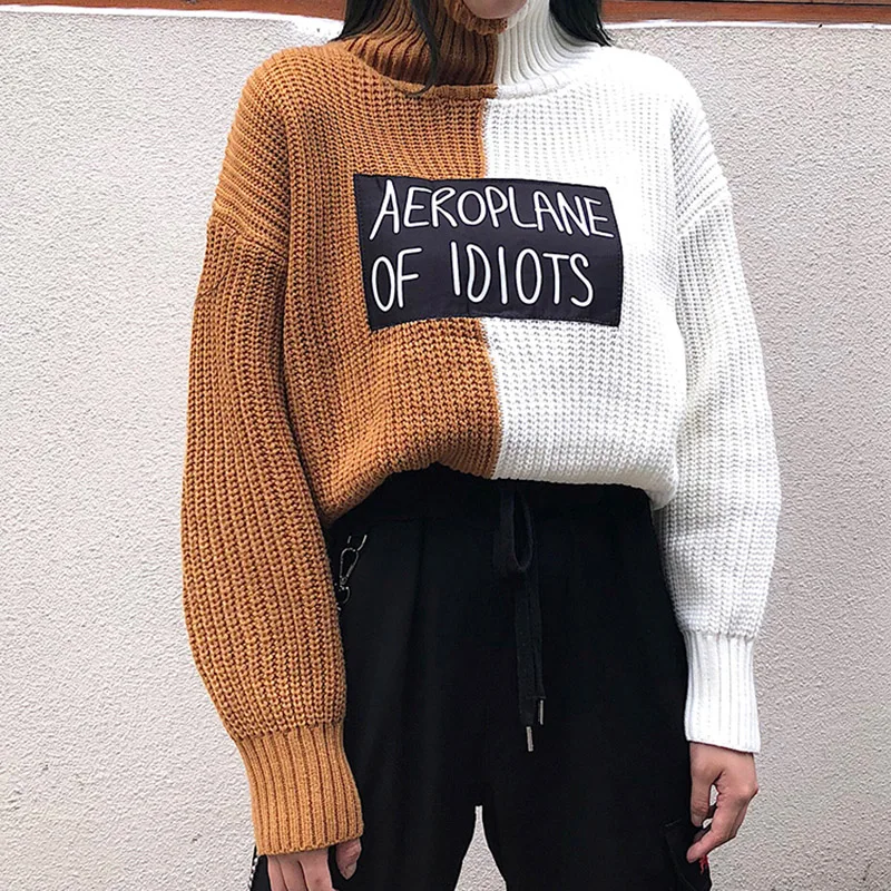 Зимний Теплый Новый корейский стиль Instagram свободный лоскутный bf Harajuku Ulzzang