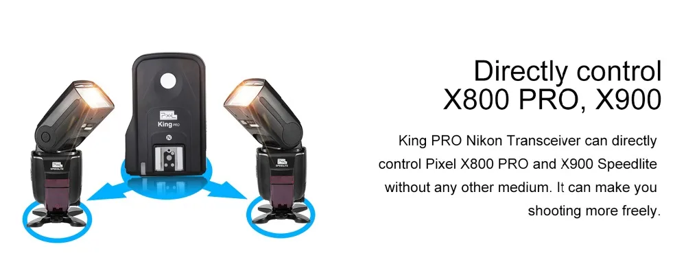 Для Nikon D7100 7000 D5100 D5000 D3200 D3100 D600 D90 DSLR камер Pixel King Pro приемопередатчик 2 4G TTL